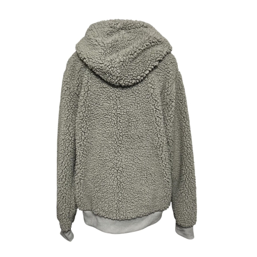 Simply Southern Gray 1/4 Zip Hooded Sherpa size XL - Picture 4 of 6